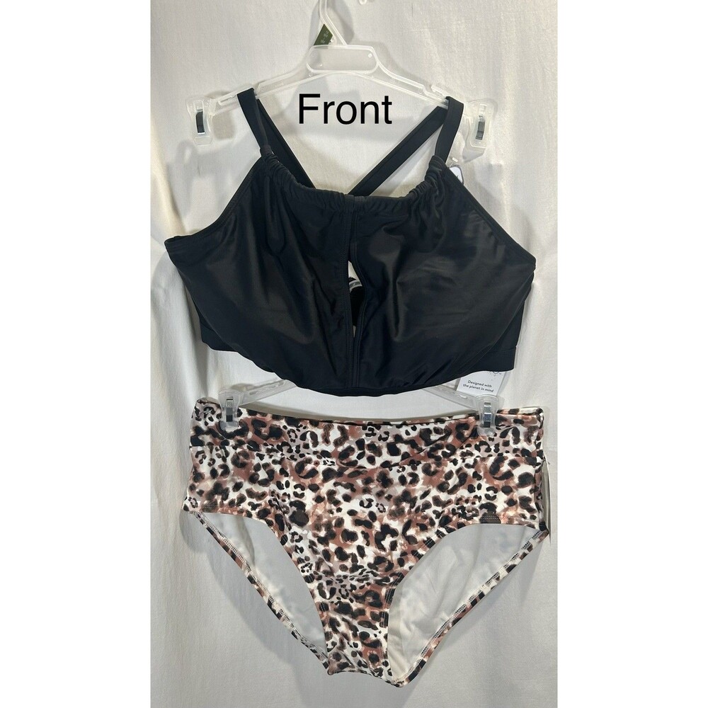 Time And True 2 Piece Swimsuit Separates Size 1X (16W-18W)